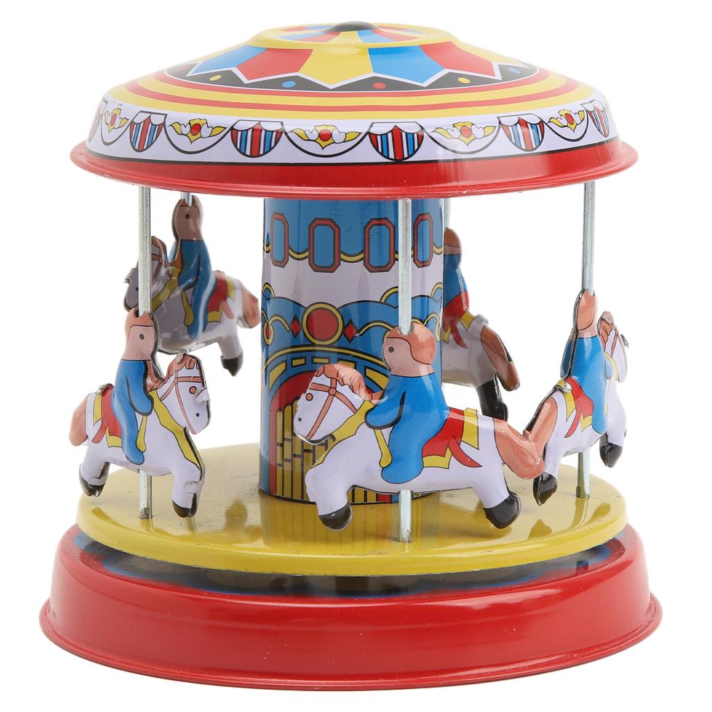Carousel Horse Wind Up Toys Retro Handmade Interesting Rotating Carousel Horse Clockwork Toys for