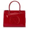 Tote Bag - Christian Lacroix - Jonc 2 - Red - Imitation Patent Leather - 2 Zipped Pockets