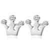 Beautiful Crown Stud Earrings, Korean Version of Zircon Personalized Fashion Simple Ear Jewelry