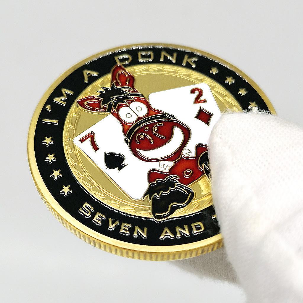 Las Vegas, USA, 72 chips, commemorative medals, coin presses, creative collectible coins, gifts, gold coins, wishing coins