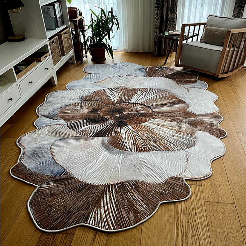 ePeddler Домашний современный кофейный цветочный узор Цифровая печать Моющаяся нескользящая точечная основа Новое поколение для гостиной, кухни, прихожей и напольного коврика