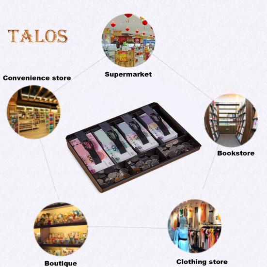 Лоток для денег в кассе с металлическим зажимом, 4 отделения, дизайн кошелька Cashier Secure, практичная замена вставки для кассового аппарата