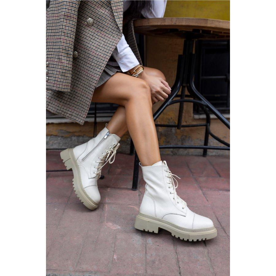 Women's Genuine Floter Leather Thick Soled Boots