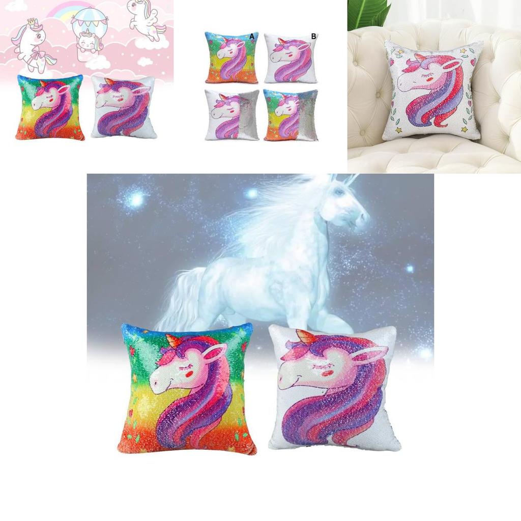 Customizable Cartoon Sequin Cushion Cover For Vibrant Sofa And Car Seat Decoration