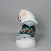 Dog Hooded Pajamas for Small Dogs - Puppy Medium Warm Clothes Jumpsuit In Winter, Turtleneck Classic Pattern Design for Boy Girl