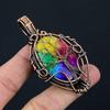 Tree Of Life Rainbow Solar Quartz Gemstone Copper Wire Wrap Handmade Pendant Jewelry Gift For Woman
