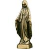 Miniature Maria Statue Virgin Mary Brass Ornament Study Room Desk Decoration