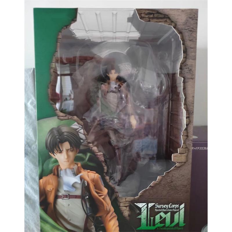 26 см аниме статуя атака на титанов стоящая фигурка из ПВХ Levi коллекция модель игрушки подарки