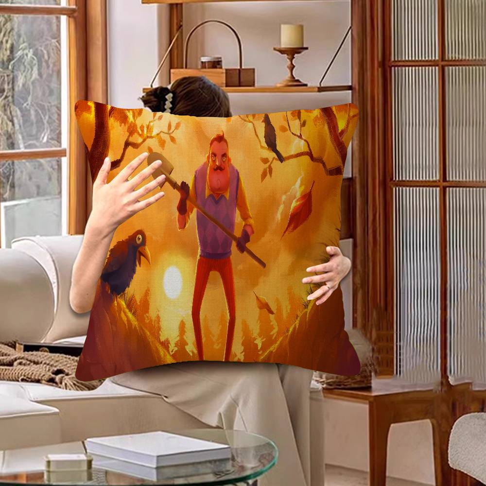 Игра Hello Neighbor 2 Подушка Аниме Подушка Диван Кровать Подушка для изголовья Чехол для подушки Чехол для подушки 45x45 см Модный