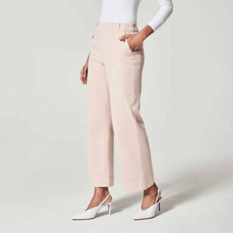 GMXIA Women's Fashion Casual Solid Color Print High Waist Pants & Capris