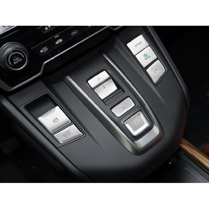 Silver Aluminum alloy For Honda CR-V 2017- Trim Console Gear Shift Button