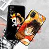 Black Case for Xiaomi Redmi 13C Note 9 iPhone XR 7 8 14 15 11 12 13 X XS Pro Max Samsung A25 S23 S24 FE Ultra Plus One Piece Luffy