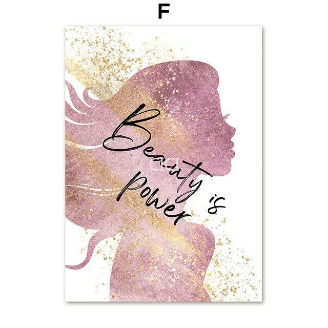 Губная помада, тушь для ресниц, модные золотые губы, макияж, постер, холст, картина, настенная живопись, украшение для салона красоты, комната для девочки, домашний декор, изображение