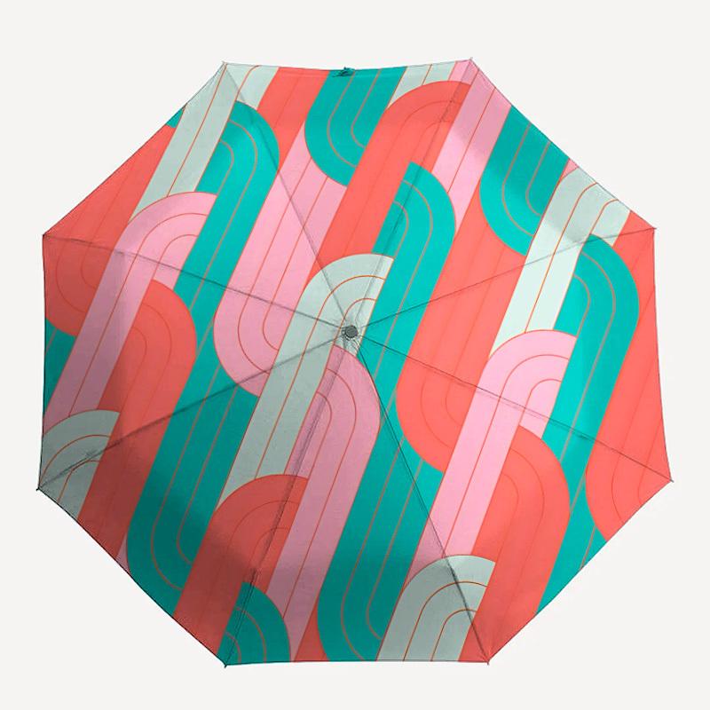1pc Abstract Pattern Automatic Open/close, All-Season Portable Folding Umbrella, Travel, Everyday, Formal Events067