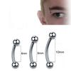 Кольцо для губ фейк Пирсинг губы фейк Изогнутый пирсинг брови Гвоздик Циркониевый зажим для губ Зажим для губ без прокола Манжета