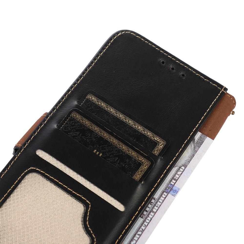 For iPhone 17 Pro Max Case RFID Blocking Genuine Cow Leather Wallet Phone Cover