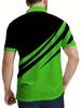 Men's Fashion Classic Color-Block Printed Button- Polo Shirt, New Summer Golf Sports Shirt Top