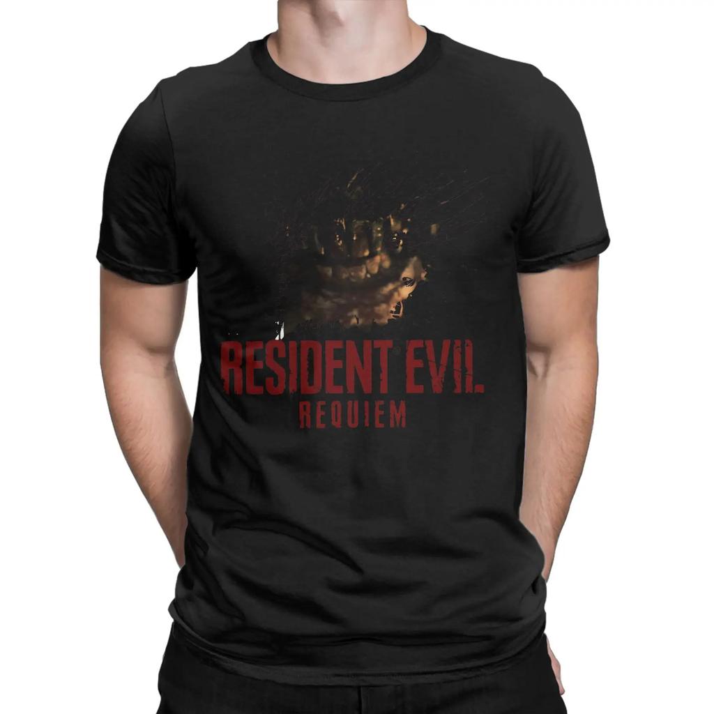 Унисекс Футболка с принтом Leon S Kennedy Resident Evil 9 Requiem Из чистой хлопка Одежда для женщин и мужчин Удобные футболки