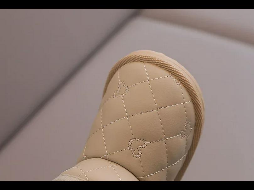 Водонепроницаемые детские зимние ботинки с плюшевой подкладкой, зимняя теплая обувь для малышей, мальчиков и девочек в возрасте от 1 до 6 лет.