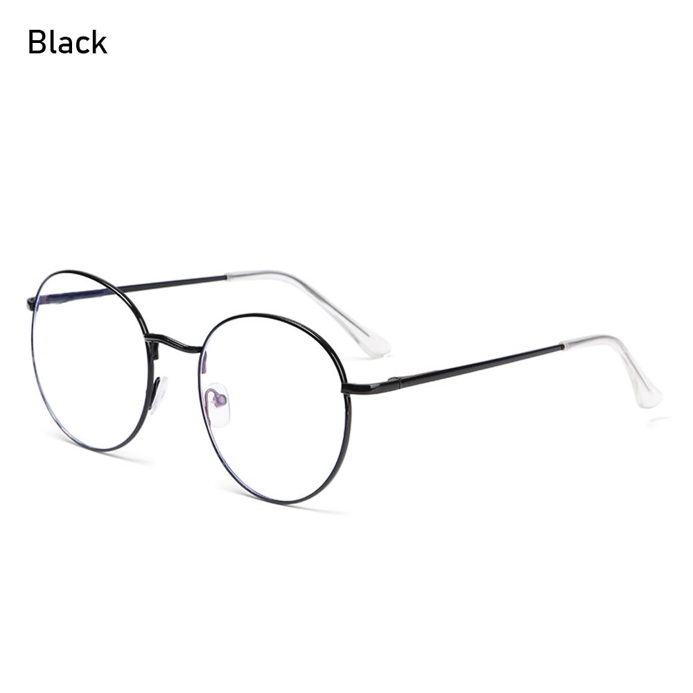 Men Portable Vintage Metal Glasses Eye Protection Ultra Light Frame Anti-Blue Light Eyeglasses