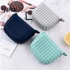 Baking Gloves 2Pcs Silicone Oven Mitts Heat Resistant Thick Grid Pattern Non-Slip for Microwave Kitchen Accessory Temperature Clip