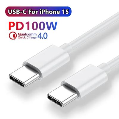 Кабель Type C — Type C 100 Вт PD Быстрая зарядка для iPhone 15 Pro Max Huawei Mate 60 Xiaomi Samsung Кабель для зарядки USB C — USB C 3 м