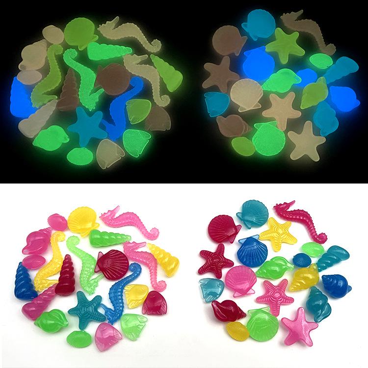 Glowing Marine Animal and Seashell Gemstone Toy for Aquariums by Luminous Stone