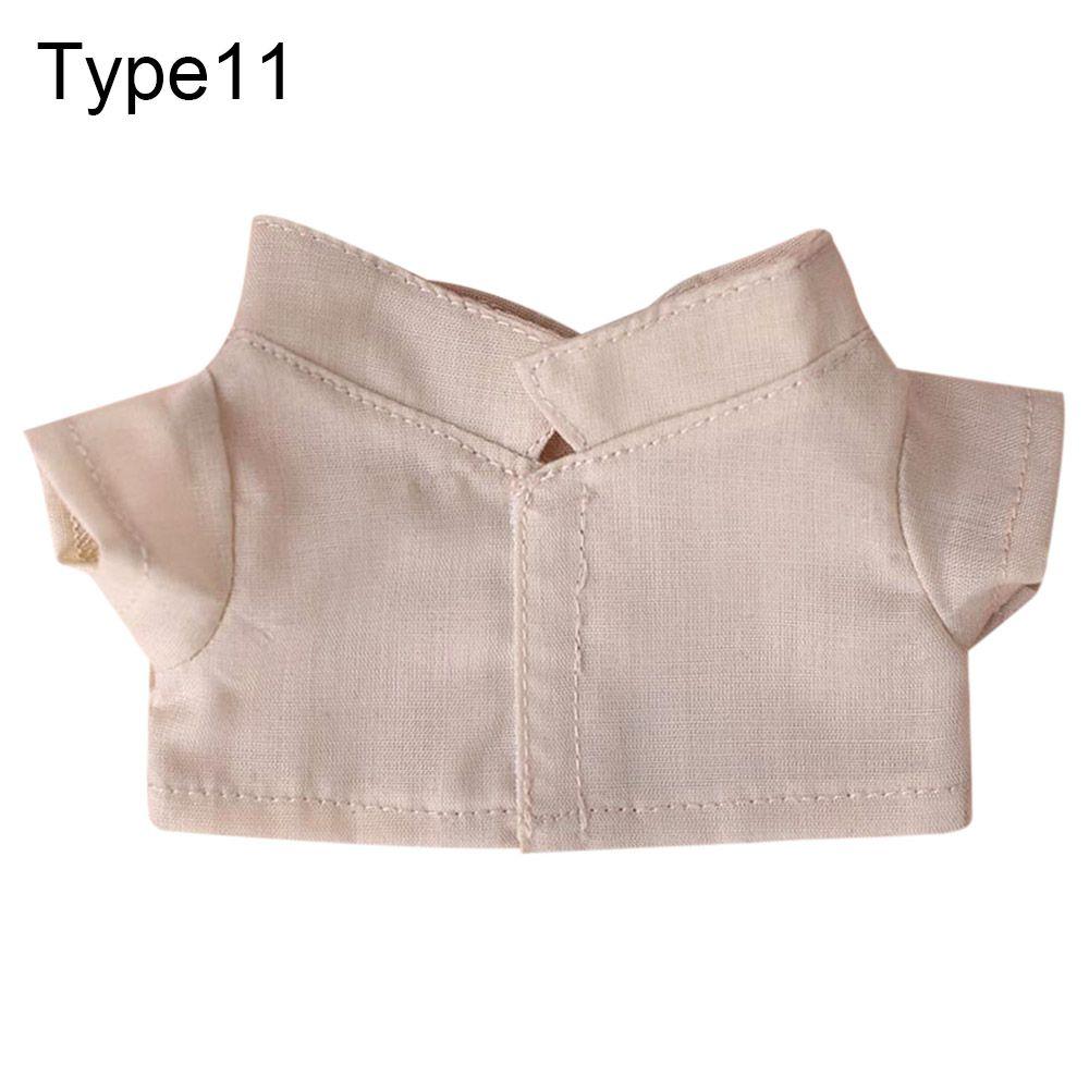 Accessories Cotton Stuffed Stripes Lattice 20CM Doll Shirt Solid Color Blouse Idol Doll Clothes