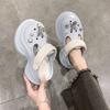 2025 niche light luxury rhinestone hole shoes women's muffin soft-soled casual cool slippers versatile and comfortable bag head cool slippers