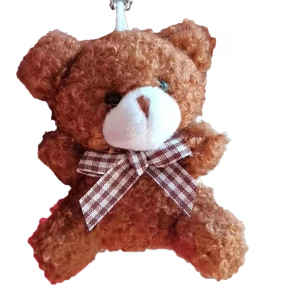 Многоцветный плюшевый медведь брелки подвеска подвеска чучело медведь мультфильм галстук-бабочка медведь кукла универсальный
