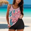 Women Swimsuit With Shorts Flowy Two Piece Swimsuits Bathing Swimwear