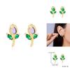 Modern Botanical Tulip Earrings For Women Copper Glass Spring Fashion Accessory