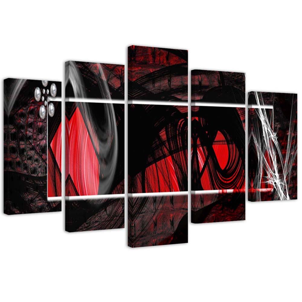 Five Piece Picture Canvas Print Abstraction