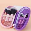 10 Black Mini Makeup Brush Travel Portable Makeup Tool Makeup Puff - Palm Brush Professional Makeup Tool Set