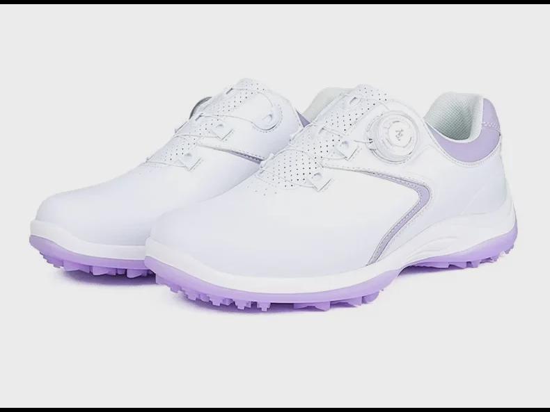 Женская обувь для гольфа: Универсальные, нескользящие, водонепроницаемые, с эластичными шнурками и фиксированными шипами