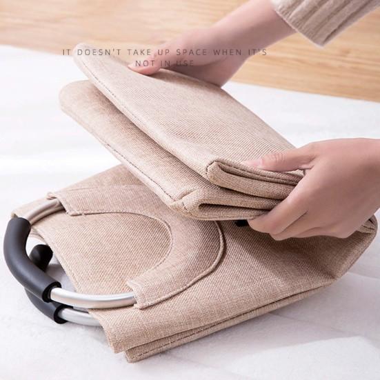 Portable Foldable Home Dirty Clothes Laundry Storage Box Basket with Handles