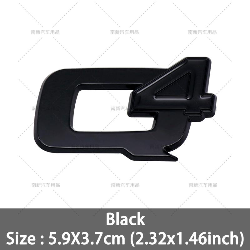 RZUD8 3D Metal Q2 Q4 Letter Badge Rear Giulia Stelvio Trunk Emblem Car Stickers For Alfa Romeo Giulia Stelvio Car Styling Accessories
