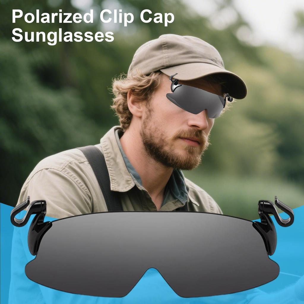 1pc ClipOn Sunglasses Outdoor Polarized Sun glasses Fishing Cycling TravelingFlip Cover UV Protection Clip Cap Sports Glasses