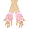 1Pair Womens Short Fishnet Net Gloves Fingerless Mesh Gloves Punk