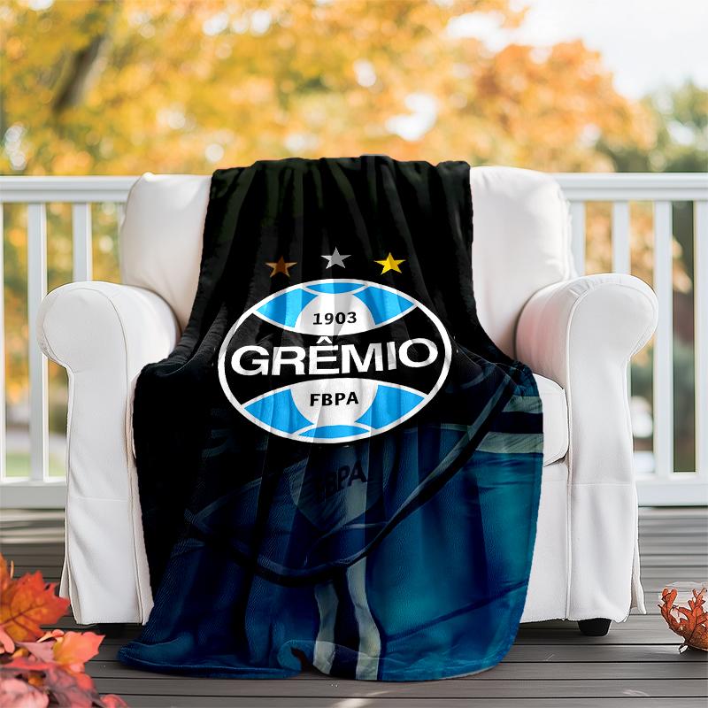 Grêmio logo printed blanket—lightweight,soft,warm;versatile blanket all seasons—perfect as &air-conditioning throw,nap blanket