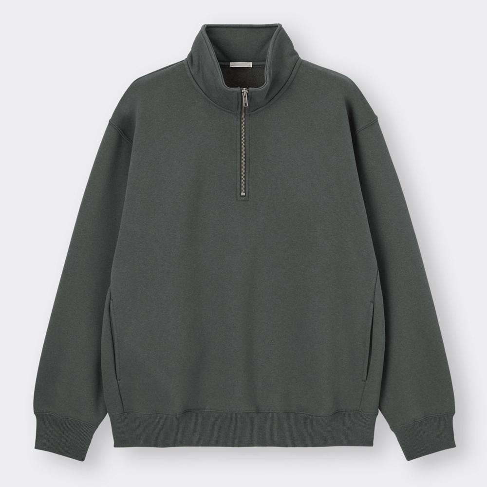 Толстовка Gu Heavyweight с застежкой-молнией на половину длины, длинный рукав 