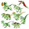 YG77010 Glow-in-the-dark Dinosaur Building Blocks Tyrannosaurus Triceratops Wing Dragon Bag Small Particle Interpiece Toy