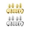 Hip Hop Style Teeth Grillz Set Shiny HipHop Grillz Set for Music Lovers Adjustable Teeth Caps Upper Lower
