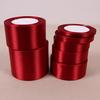 Wine Red 25 Yards Silk Satin Ribbon Wedding Party Decoration Gift Wrapping Christmas Year Apparel Sewing Fabric Diy