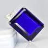 Lab Created 161 Ct CERTIFIED Emerald 925 Sterling Silver Blue Sapphire Pendant MY-PD-143-NS