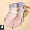 4Pcs Cotton Women's Panties High Waist Body Shaper Underwear Plus Size Breathable Panty Solid Ladies Briefs Slim Female Lingerie