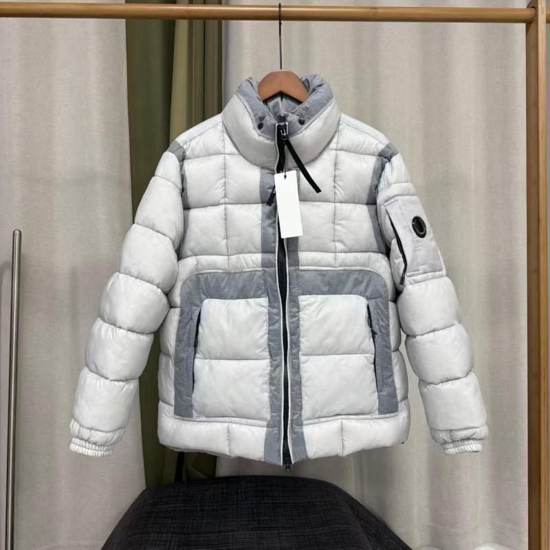 Mens Cotton Puffer Jacket With Patch Badge Hooded Loose Fit Streetwear Outdoor Winter Coat