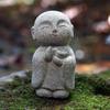 NOELAMOUR Jizo Figurine, Cute Mini Granite, Soothing Buddhist Statue, Stone Guardian Deity, H5.8cm (One-Sided Prayer, Peace Dove)
