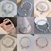 Glass Material Butterfly Bracelet Female Ins Niche Design Gray Moonlight Bracelet Versatile Temperament Trendy Student
