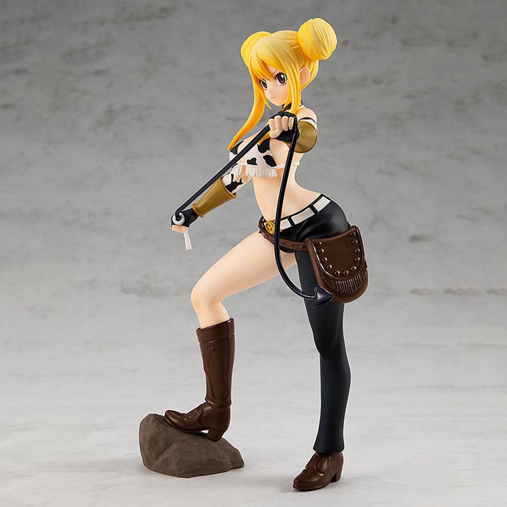 18см Девушка-эльф Люси Хартфилия Форма Тельца Аниме Фигурка Девушка в стиле западного ковбоя Люси Экшн-фигурка Коллекционная модель для взрослых